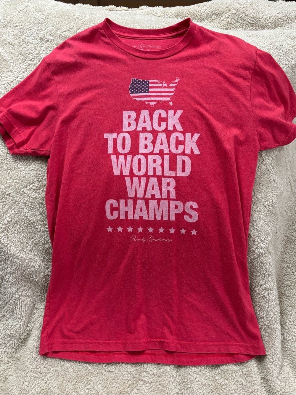 Red 'Back to Back World War Champs' Short Sleeve Tee